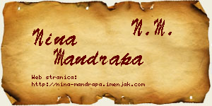 Nina Mandrapa vizit kartica